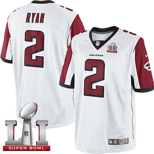 Youth Nike Atlanta Falcons #2 Matt Ryan Elite White Super Bowl LI 51 NFL Jersey