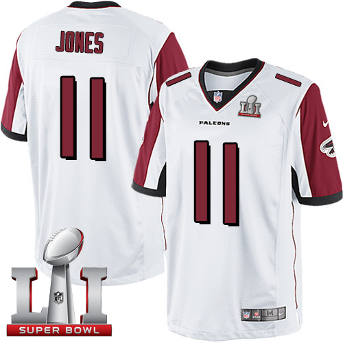Youth Nike Atlanta Falcons #11 Julio Jones Elite White Super Bowl LI 51 NFL Jersey