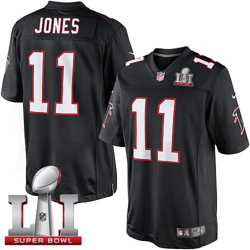Youth Nike Atlanta Falcons #11 Julio Jones Elite Black Alternate Super Bowl LI 51 NFL Jersey