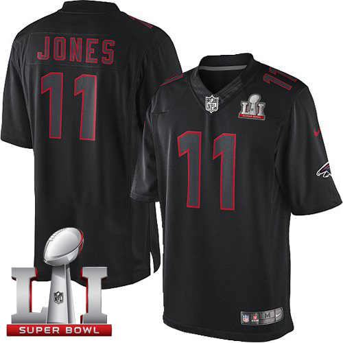 Men's Nike Atlanta Falcons #11 Julio Jones Limited Black Impact Super Bowl LI 51 NFL Jersey