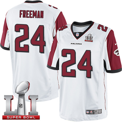 Youth Nike Atlanta Falcons #24 Devonta Freeman Elite White Super Bowl LI 51 NFL Jersey