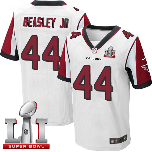 Men's Nike Atlanta Falcons #44 Vic Beasley Elite White Super Bowl LI 51 NFL Jersey