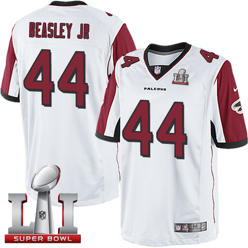Men's Nike Atlanta Falcons #44 Vic Beasley White Super Bowl LI 51 Vapor Untouchable Limited Player NFL Jersey