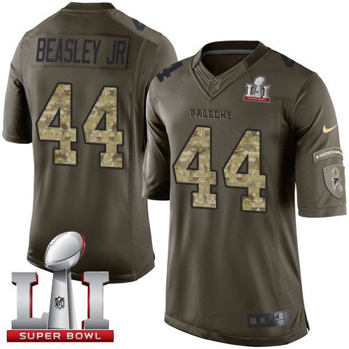 Youth Nike Atlanta Falcons #44 Vic Beasley Limited Green Salute to Service Super Bowl LI 51 NFL Jersey