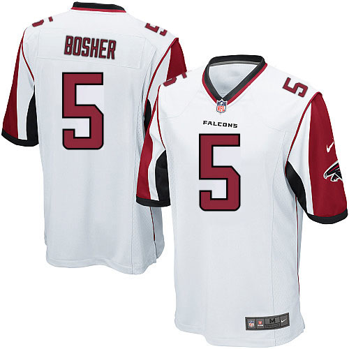 Men's Nike Atlanta Falcons #5 Matt Bosher Game White NFL Jersey
