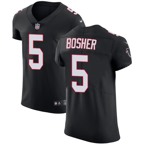 Men's Nike Atlanta Falcons #5 Matt Bosher Black Alternate Vapor Untouchable Elite Player NFL Jersey