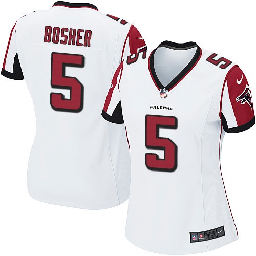 Women's Nike Atlanta Falcons #5 Matt Bosher Game White NFL Jersey