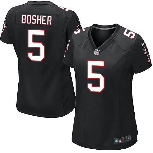 Women's Nike Atlanta Falcons #5 Matt Bosher Game Black Alternate NFL Jersey