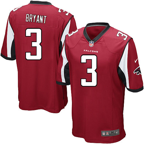 Men's Nike Atlanta Falcons #3 Matt Bryant Game Red Team Color NFL Jersey