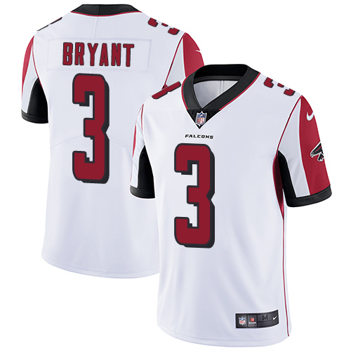 Men's Nike Atlanta Falcons #3 Matt Bryant White Vapor Untouchable Limited Player NFL Jersey