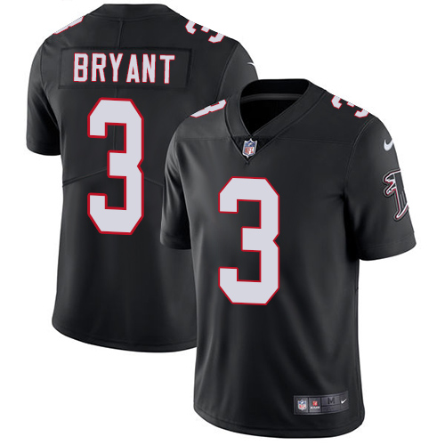Men's Nike Atlanta Falcons #3 Matt Bryant Black Alternate Vapor Untouchable Limited Player NFL Jersey
