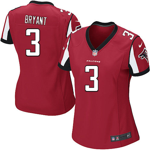 Women's Nike Atlanta Falcons #3 Matt Bryant Game Red Team Color NFL Jersey