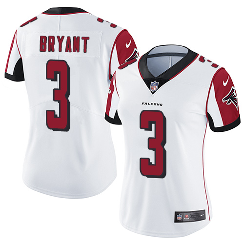 Women's Nike Atlanta Falcons #3 Matt Bryant White Vapor Untouchable Elite Player NFL Jersey
