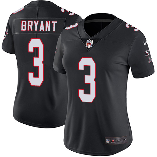 Women's Nike Atlanta Falcons #3 Matt Bryant Black Alternate Vapor Untouchable Elite Player NFL Jersey