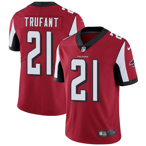 Youth Nike Atlanta Falcons #21 Desmond Trufant Red Team Color Vapor Untouchable Elite Player NFL Jersey