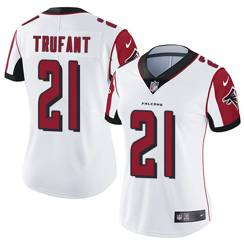 Women's Nike Atlanta Falcons #21 Desmond Trufant White Vapor Untouchable Elite Player NFL Jersey
