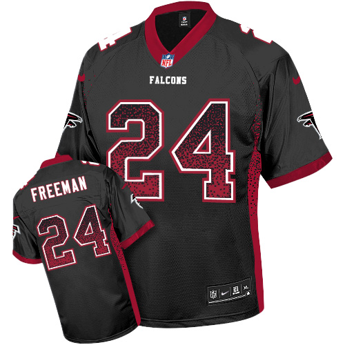 Men's Nike Atlanta Falcons #24 Devonta Freeman Elite Black Drift Fashion NFL Jersey