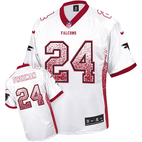 Men's Nike Atlanta Falcons #24 Devonta Freeman Elite White Drift Fashion NFL Jersey