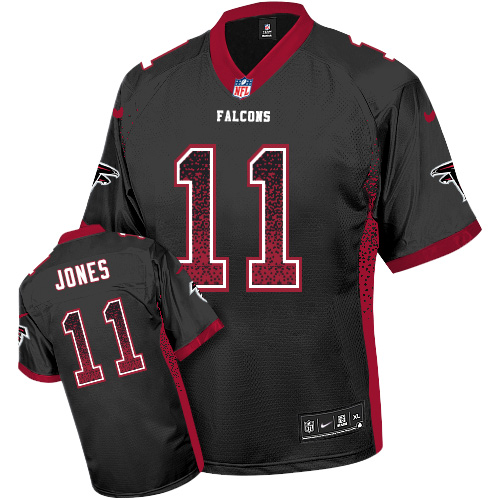 Men's Nike Atlanta Falcons #11 Julio Jones Elite Black Drift Fashion NFL Jersey