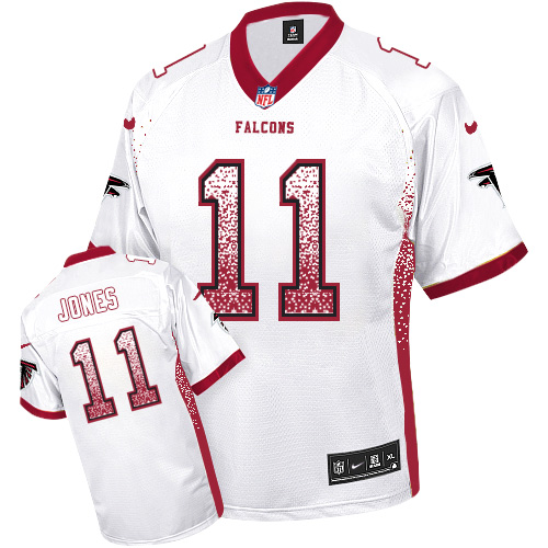 Men's Nike Atlanta Falcons #11 Julio Jones Elite White Drift Fashion NFL Jersey