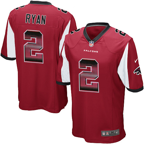 Men's Nike Atlanta Falcons #2 Matt Ryan Limited Red Strobe NFL Jersey
