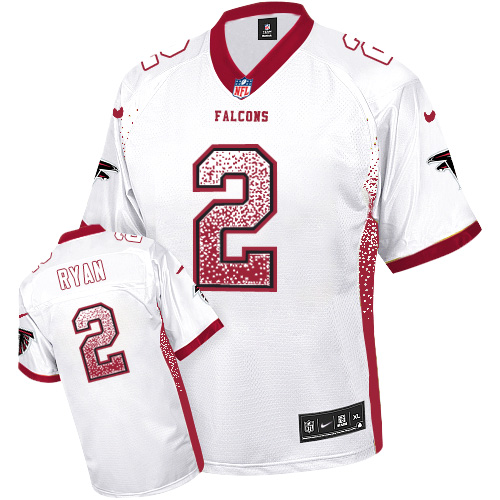 Men's Nike Atlanta Falcons #2 Matt Ryan Elite White Drift Fashion NFL Jersey