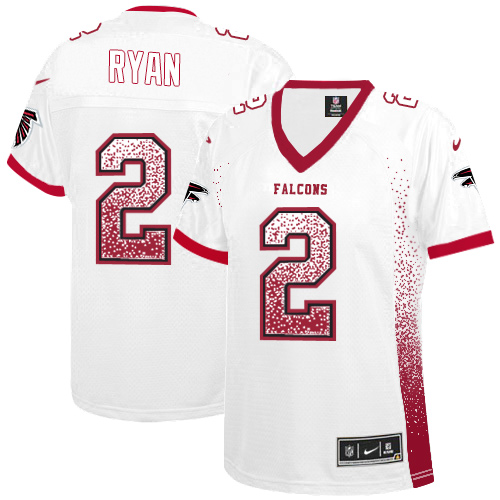 Women's Nike Atlanta Falcons #2 Matt Ryan Elite White Drift Fashion NFL Jersey
