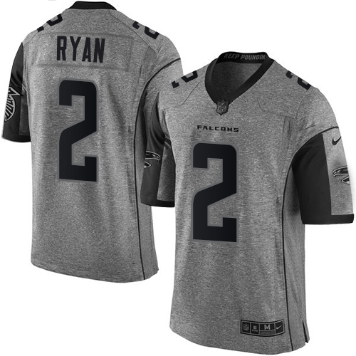 Men's Nike Atlanta Falcons #2 Matt Ryan Limited Gray Gridiron NFL Jersey