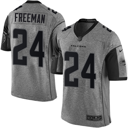 Men's Nike Atlanta Falcons #24 Devonta Freeman Limited Gray Gridiron NFL Jersey