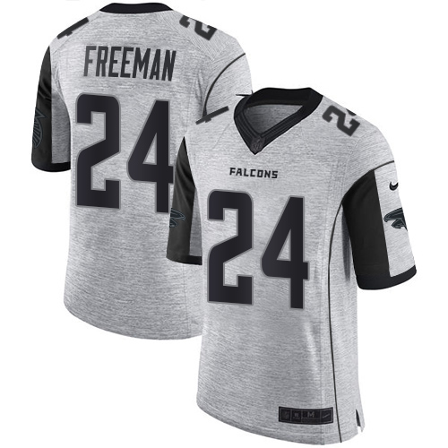 Men's Nike Atlanta Falcons #24 Devonta Freeman Limited Gray Gridiron II NFL Jersey