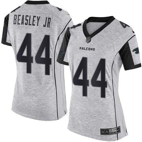 Women's Nike Atlanta Falcons #44 Vic Beasley Limited Gray Gridiron II NFL Jersey