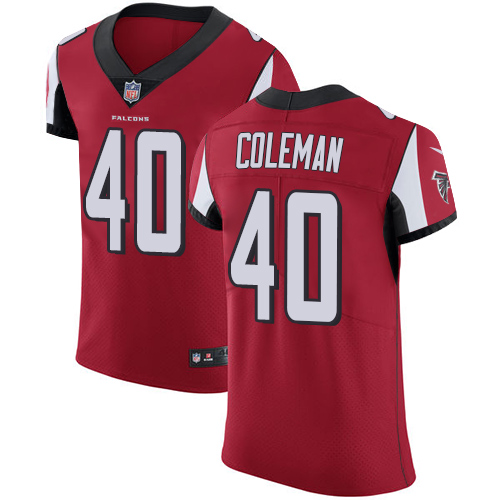 Men's Nike Atlanta Falcons #40 Derrick Coleman Red Team Color Vapor Untouchable Elite Player NFL Jersey