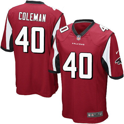 Men's Nike Atlanta Falcons #40 Derrick Coleman Game Red Team Color NFL Jersey