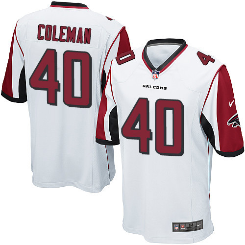 Men's Nike Atlanta Falcons #40 Derrick Coleman Game White NFL Jersey