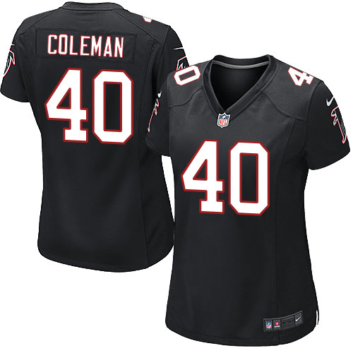Women's Nike Atlanta Falcons #40 Derrick Coleman Game Black Alternate NFL Jersey