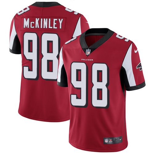 Men's Nike Atlanta Falcons #98 Takkarist McKinley Red Team Color Vapor Untouchable Limited Player NFL Jersey