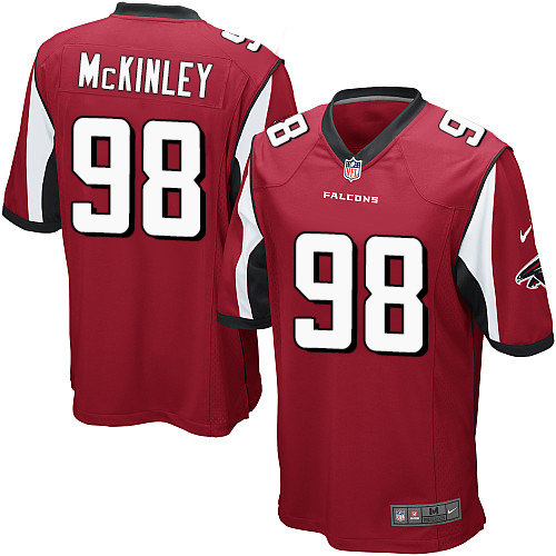 Men's Nike Atlanta Falcons #98 Takkarist McKinley Game Red Team Color NFL Jersey