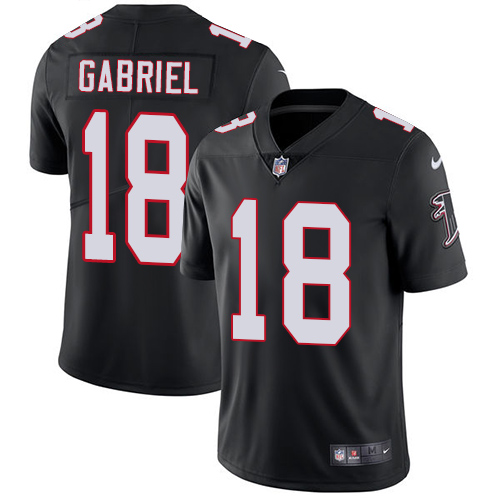 Men's Nike Atlanta Falcons #18 Taylor Gabriel Black Alternate Vapor Untouchable Limited Player NFL Jersey