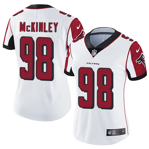 Women's Nike Atlanta Falcons #98 Takkarist McKinley White Vapor Untouchable Elite Player NFL Jersey
