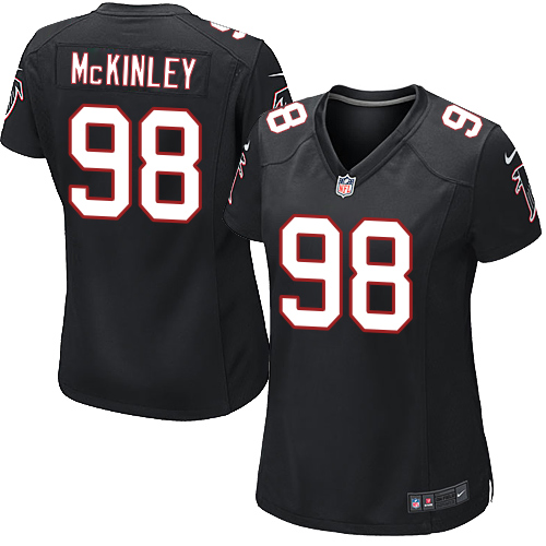 Women's Nike Atlanta Falcons #98 Takkarist McKinley Game Black Alternate NFL Jersey