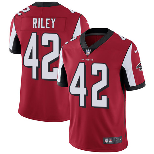 Men's Nike Atlanta Falcons #42 Duke Riley Red Team Color Vapor Untouchable Limited Player NFL Jersey