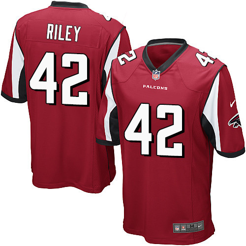 Men's Nike Atlanta Falcons #42 Duke Riley Game Red Team Color NFL Jersey