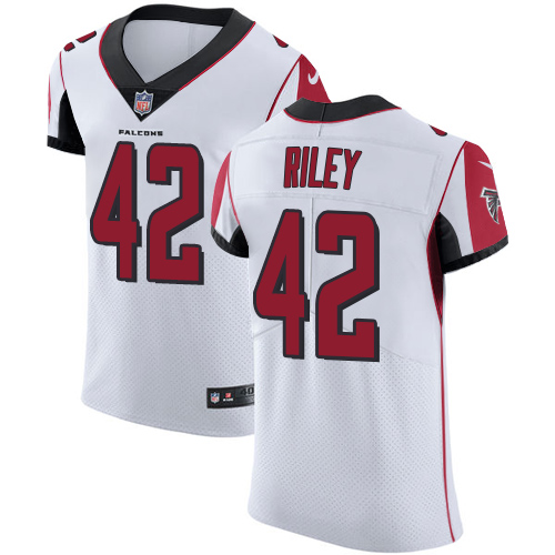 Men's Nike Atlanta Falcons #42 Duke Riley White Vapor Untouchable Elite Player NFL Jersey