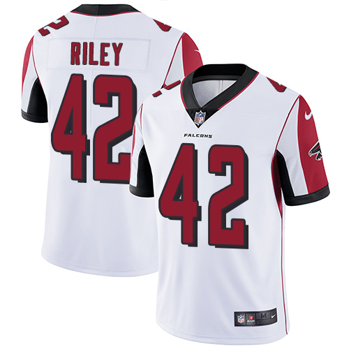 Men's Nike Atlanta Falcons #42 Duke Riley White Vapor Untouchable Limited Player NFL Jersey