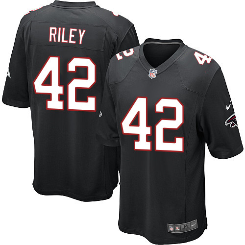 Men's Nike Atlanta Falcons #42 Duke Riley Game Black Alternate NFL Jersey