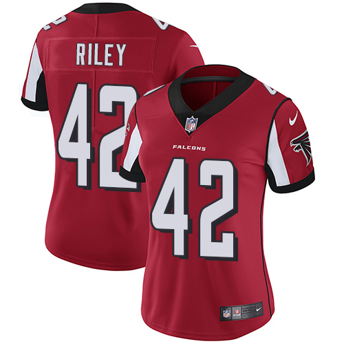 Women's Nike Atlanta Falcons #42 Duke Riley Red Team Color Vapor Untouchable Elite Player NFL Jersey