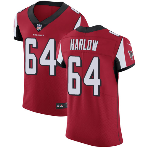 Men's Nike Atlanta Falcons #64 Sean Harlow Red Team Color Vapor Untouchable Elite Player NFL Jersey