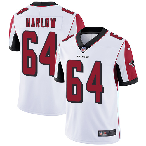 Men's Nike Atlanta Falcons #64 Sean Harlow White Vapor Untouchable Limited Player NFL Jersey