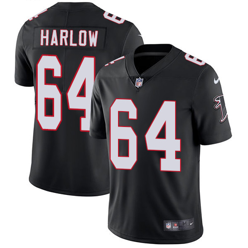 Youth Nike Atlanta Falcons #64 Sean Harlow Black Alternate Vapor Untouchable Limited Player NFL Jersey