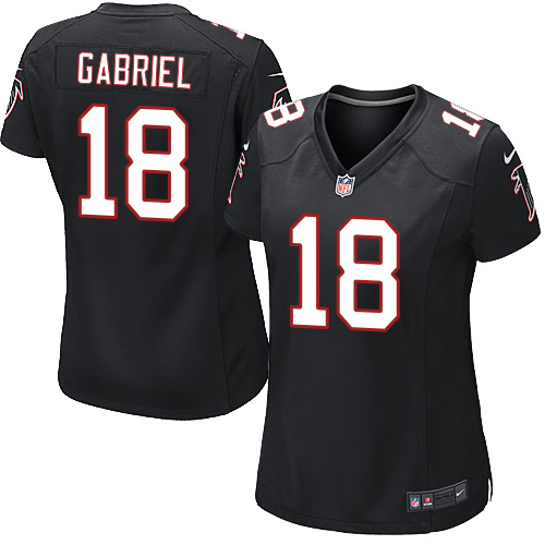 Women's Nike Atlanta Falcons #18 Taylor Gabriel Game Black Alternate NFL Jersey